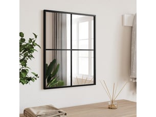 Miroir rectangulaire à fixer coloris noir <strong></strong>  <strong></strong> - 40 cm x 50 cm