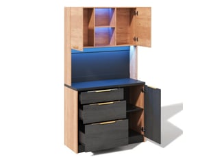 Buffet 1 porte(s) 3 tiroir(s) - 100 cm coloris naturel