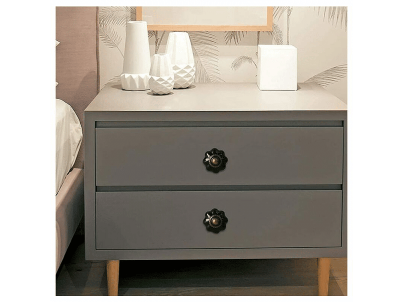  Poignée de porte coulissante - poignée pour meuble - alliage de zinc - 8 pièces - 4*4cm - noir  - Conforama D