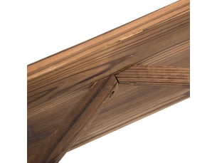 Banc de jardin 2 places 110x60x80, accoudoirs design roue de chariot banc d'extérieur, bois massif, 250 kg, brun