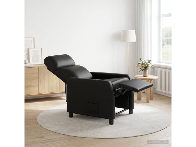  Vidaxl fauteuil de massage inclinable noir simili cuir  - Conforama B