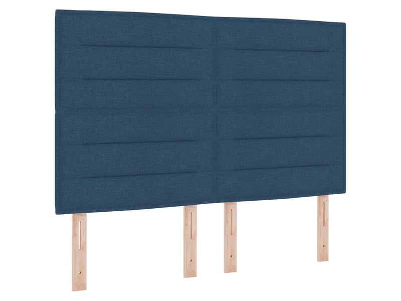  Tête de lit | panneau de tête de lit led avec bandes led bleu 144 cm tissu  - Conforama B