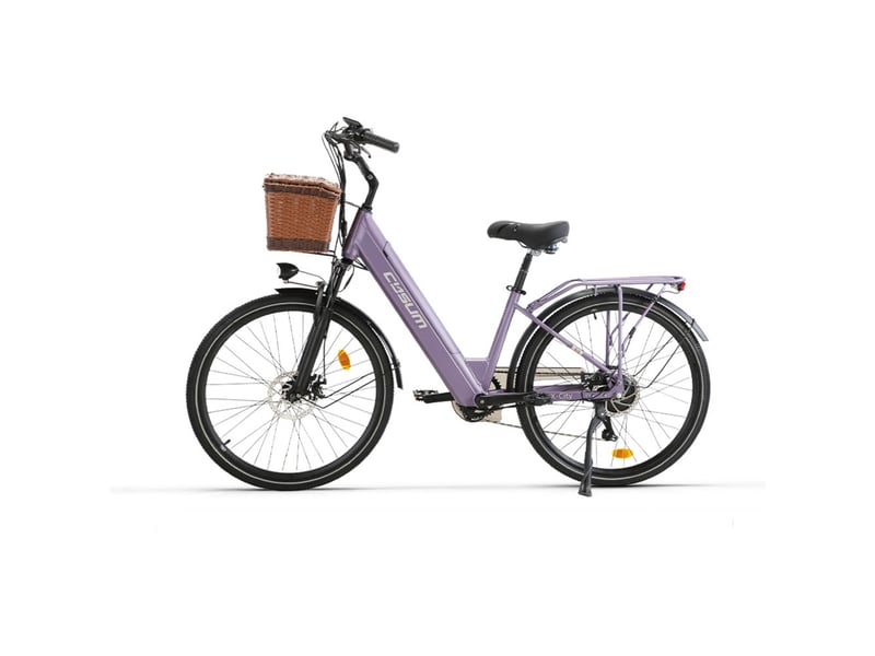  Vélo électrique de ville cysum x-city, 250 w, batterie 48 v 10.4 ah, violet X-City - Conforama B