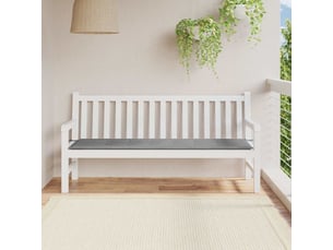 Coussin de banc de jardin, coussin d'assise gris 180x50x3 cm tissu oxford cf52729