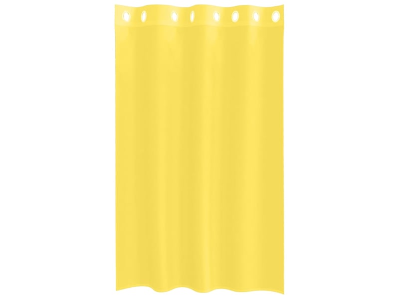  Lot de 2 rideaux en voile, voilages avec œillets jaune cf44370  - Conforama D