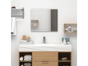 Miroir  à fixer coloris gris <strong></strong>  <strong></strong> - 60 cm x 50 cm