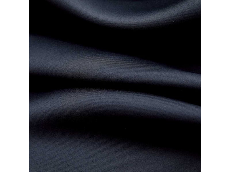  Lot de 2 rideaux occultants, rideaux black-out avec anneaux en métal noir 140x225 cm cf44847  - Conforama C