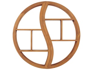 Étagère murale, étagère suspendue yin yang 100x20x100 cm bois de teck massif cf42701