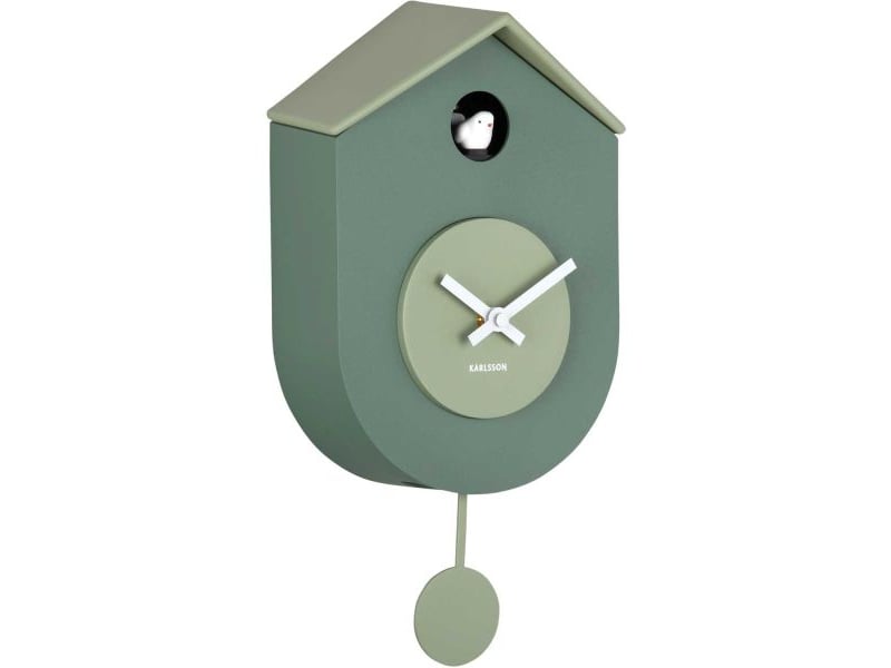  Horloge murale en abs grato cuckoo vert jungle et vert jade  - Conforama A