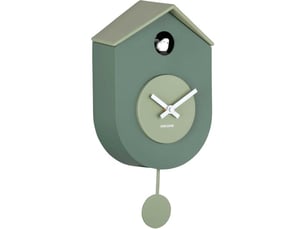 Horloge murale en abs grato cuckoo vert jungle et vert jade