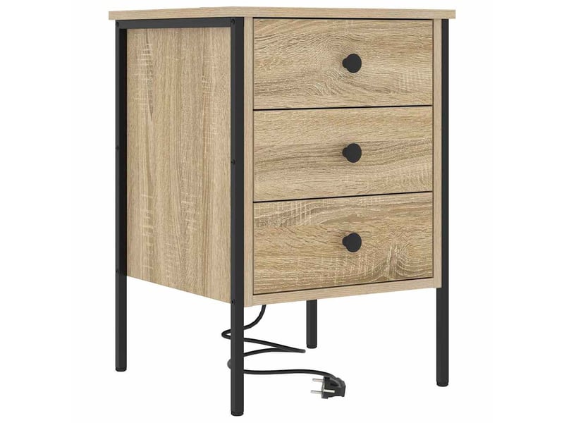  Table de chevet - cabinet de chevet - table de nuit 2 pièces chêne sonoma 42 x 41 x 61 cm  - Conforama D