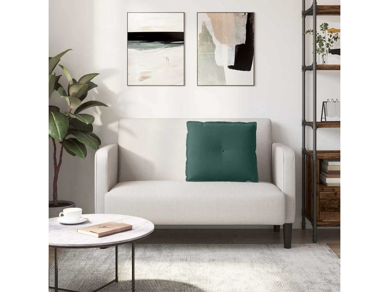 Coussin de dos, coussin de dossier vert foncé 60 x 50 cm tissu en velours côtelé cf55096 - Conforama D