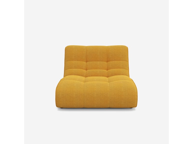Canapé d'angle modulaire en velours matelassé design gardena - jaune - Conforama C