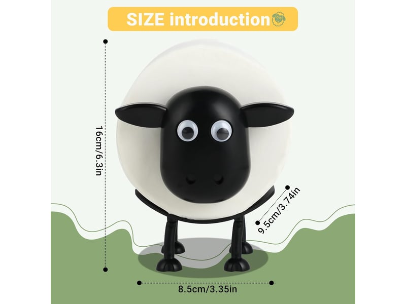  Lot de 3 porte-papier toilette mouton – porte-rouleaux de toilette en plastique 16 x 10 x 9 cm, empilable, rouleaux 38-42 mm (noir)  - Conforama E
