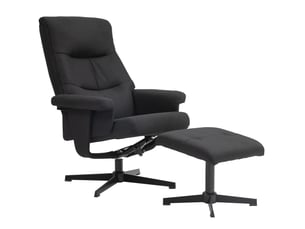 Fauteuil relax manuel pivotant MAISENTIEL Polyester noir vendu A l'unité