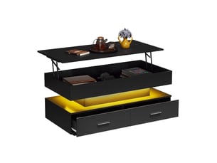 Table basse rectangulaire coloris noir <strong>HAUSS SPOLE</strong> <strong></strong> - 50 cmx100 cm