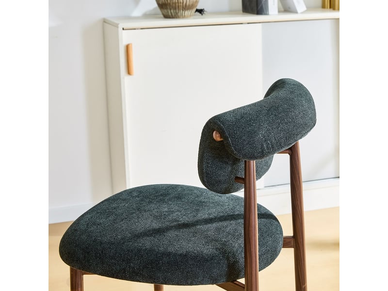  Table et chaises de salle à manger lot de 2 chaises chaise de rembourrée dossier courbé style moderne sans accoudoirs  - Conforama D