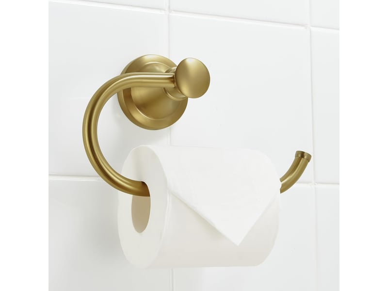 Porte papier toilette mural rond, support porte rouleau papier toilette en acier inoxydable - Conforama E
