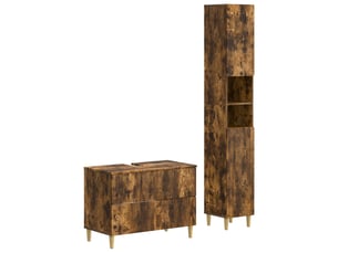 Ensemble de 2 meubles de salle de bain arnhem chêne fumé cf63067