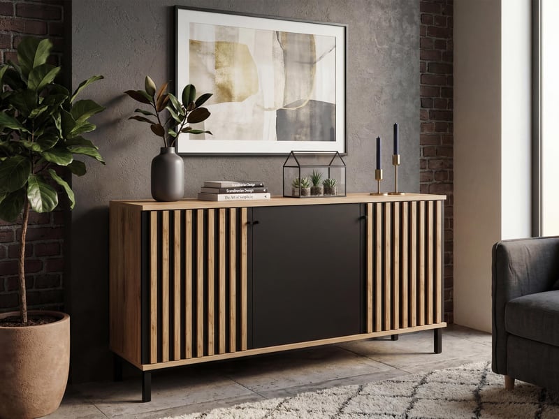  Buffet honolulu 228, le nombre de portes: 3, stratifié, 85x150x45cm  - Conforama C
