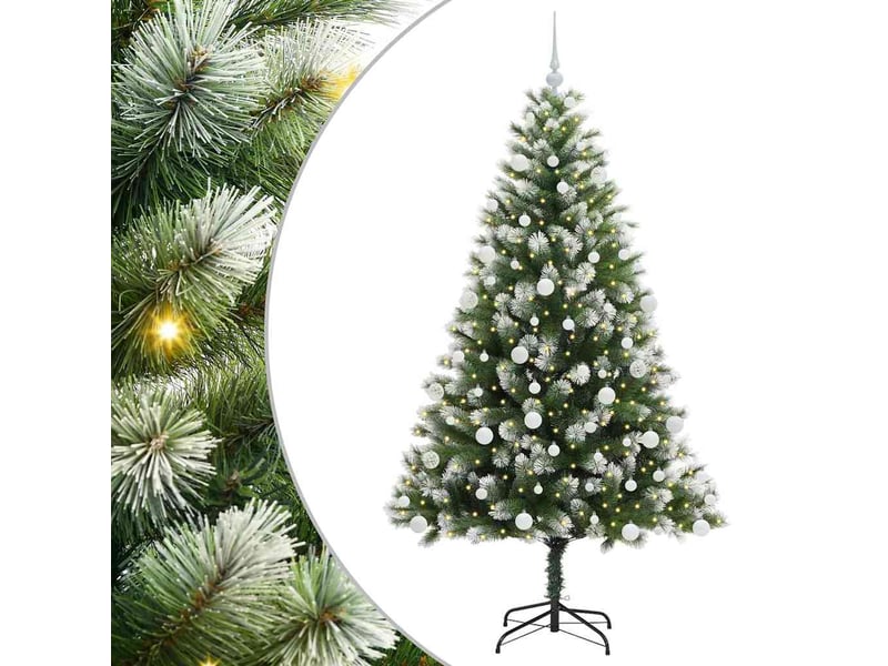  Sapin de noël - arbre de noël artificiel avec neige artificielle 300 led  - Conforama A