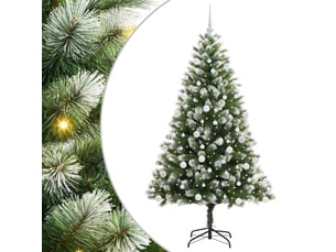 Sapin de noël - arbre de noël artificiel avec neige artificielle 300 led