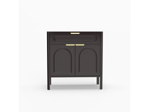 Buffet 2 porte(s) 1 tiroir(s) SWEIKO - 75 cm coloris noir