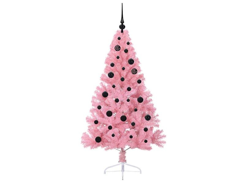  Sapin de noël - arbre de noël artificiel pré-éclairé rose 150 cm pvc  - Conforama D