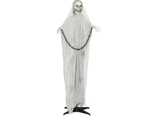 Décoration halloween faucheuse 70x16x183 cm métal gris