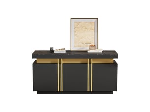Buffet 3 porte(s)  0 tiroir(s) OSUPNESSEE  - 140 cm coloris noir 