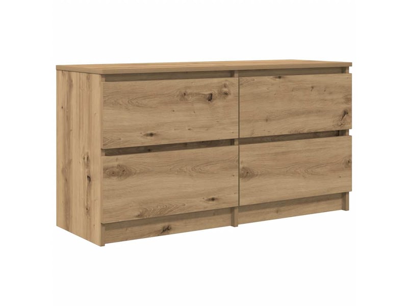  Meuble tv - banc tv - meuble de rangement chêne artisanal 100x35x54 cm bois d'ingénierie  - Conforama A