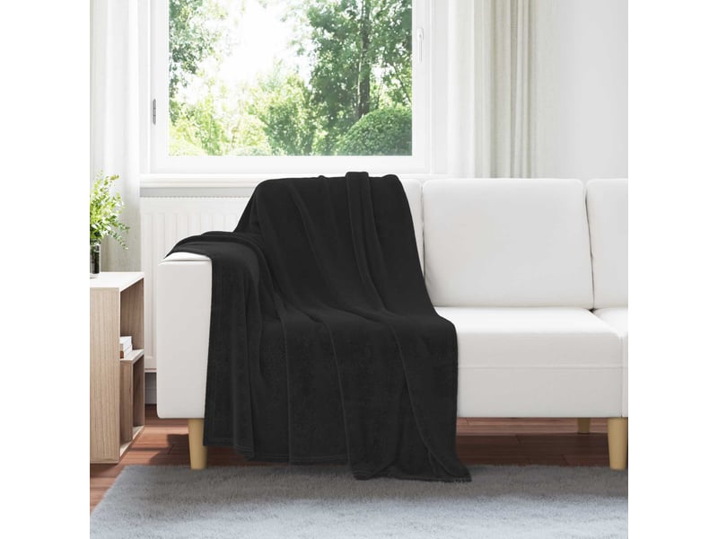  Couverture jetée de canapé 6 pcs noir 130x150 cm 3.04 kg polaire  - Conforama B