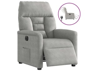 Fauteuil convertible VIDAXL Microfibre gris