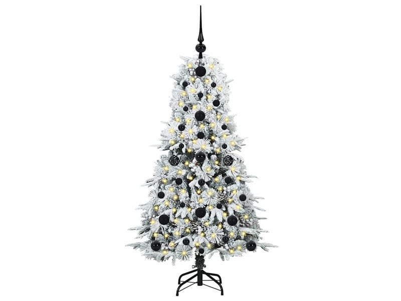  Sapin de noël, arbre de noël artificiel à branches articulées blanc 120 cm shl2917  - Conforama C
