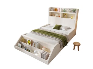 Lit simple 90x200 cm WISHDOR   coloris blanc