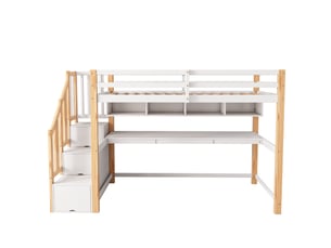 Lit mezzanine 90x200 cm DZMDIP   coloris bicolore