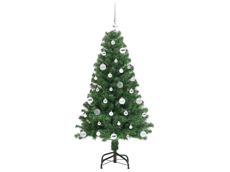  Sapin de noël artificiel, arbre de noël vert 150 cm pvc, acier et plastique shl1439  - Conforama D