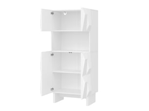 Vitrine coloris blanc 3 étagère(s) <strong>ELVMI</strong> <strong></strong> - 60.5 cmx135.5 cm