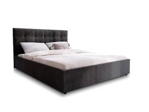 Lit coffre 140x200 cm <strong>MASSENO</strong>  <strong></strong> coloris noir