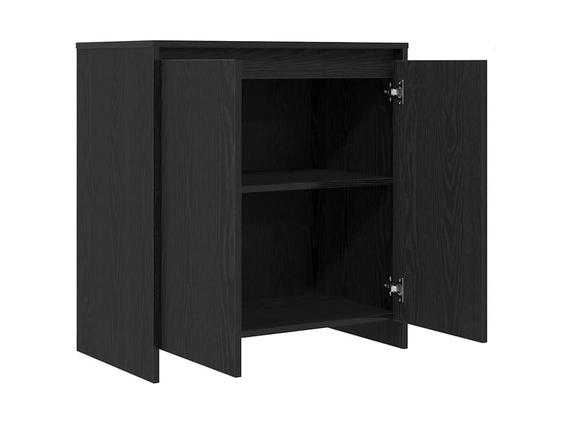  Buffet - bahut - meuble de rangement chêne noir 70x41x75 cm bois d'ingénierie  - Conforama E