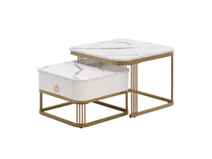 Table basse rectangulaire coloris blanc <strong></strong> <strong></strong>