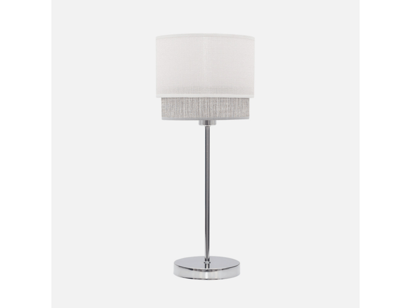  Lampe à poser fabrilamp kenya blancgris 1 x e14 45 x 18 x 18 cm 111071001 - Conforama C