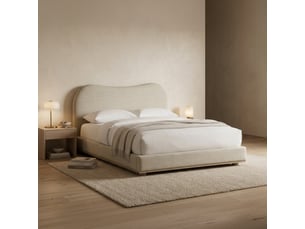 Lit pont 140x190 cm <strong>MOBILIER DECO</strong>  <strong></strong> coloris beige