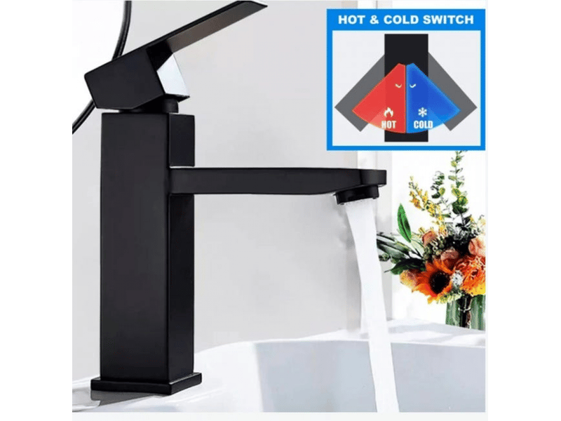  Robinet mitigeur noir pour lavabo de salle de bain à domicile  - Conforama D