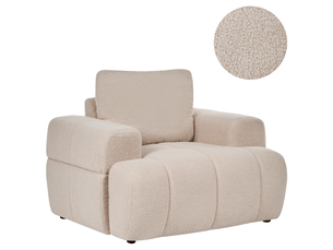 Fauteuil narilla bouclé beige