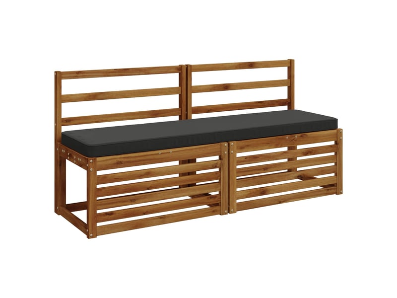  Lot de 2 coussins de banc, coussins d'assise vught 100 % polyester anthracite cf57753  - Conforama C