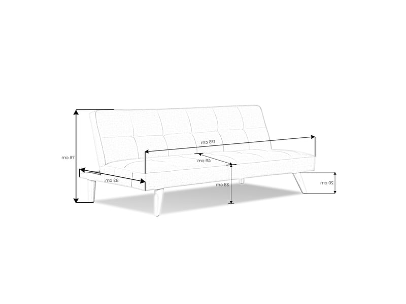 Banquette clic clac 3 places gris - siljan Siljan01 - Conforama C