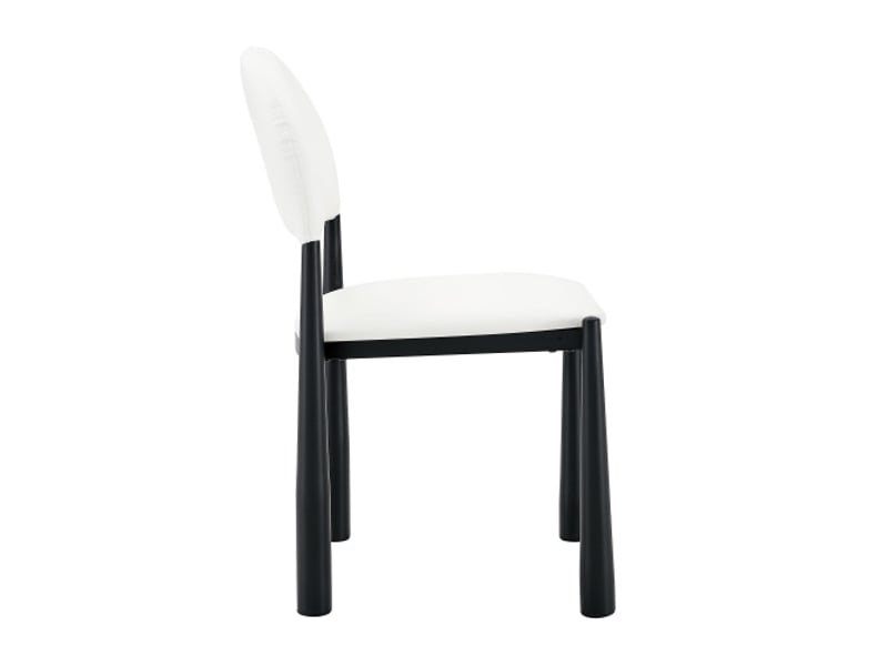 Ensemble de 2 chaises modernes – dossier arrondi, cuir pu, pieds métal, hauteur 80 cm – élégant et robuste  - Conforama D