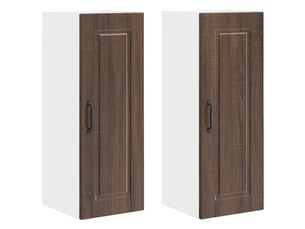 Meuble mural de cuisine | armoire de cuisine 2 pcs chêne brun bois d'ingénierie shl1883