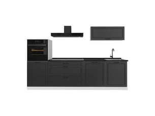 Vicco cuisine, anthracite campagneblanc, 280cm plan de travail anthracite